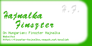 hajnalka finszter business card